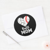 Bal Moeder Volleybal Baseball Speler Bal Hart Ronde Sticker (Envelop)