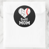 Bal Moeder Volleybal Baseball Speler Bal Hart Ronde Sticker (Tas)