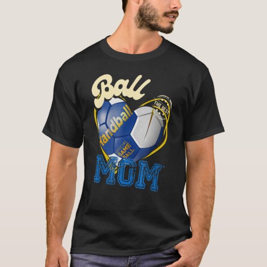 Bal Moeder Vrouwen Cheer Handbal Mam Moederdag HA T-shirt (Voorkant)