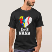 Bal Nana Autisme Honkbal Nana Grappig Autisme Awar T-shirt (Voorkant)