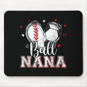 Bal nana honkbal voetbal hart nana van beide muismat