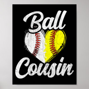 Bal neef honkbal softbal teamsporten T-shirt Poster