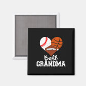 Bal Oma Fun Basketbal Football Magneet (Voorkant / Achterkant)
