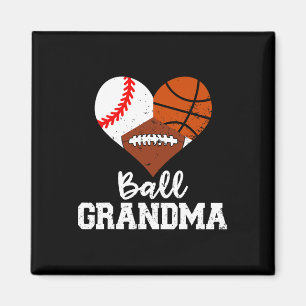Bal Oma Fun Basketbal Football Magneet