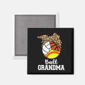 Bal Oma Softbal Volleybal Basketbal Leopar Magneet (Voorkant / Achterkant)