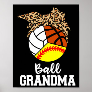 Bal Oma Softbal Volleybal Basketbal Leopar Poster