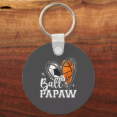 Bal Papaja Voetbal Basketbal Hart Sleutelhanger (Voorkant)