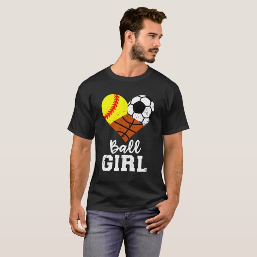Bal Softbal Voetbal Basketbal T-shirt (Voorkant volledig)
