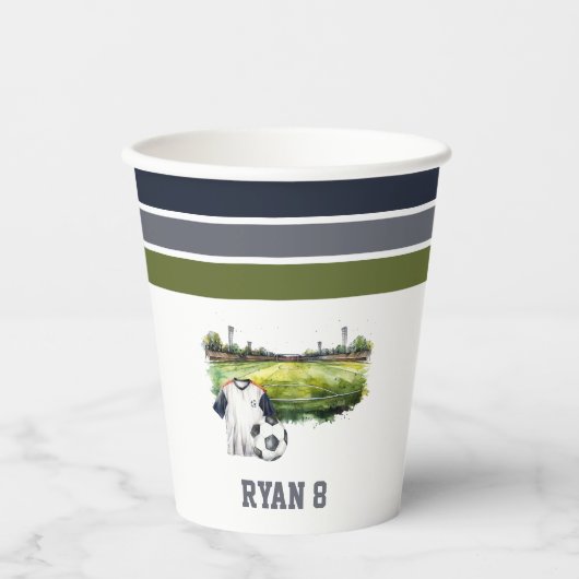 Bal Sport Game Verjaardagsfeest Kinder Papieren Bekers (Voorkant)