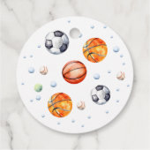 Bal sport kinderen verjaardag dank u bedankjes labels (Achterkant)