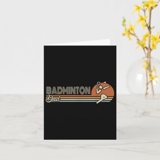 Bal Sport Shuttle Sport Retro Badminton Vader Mann Kaart (Gele Bloem)