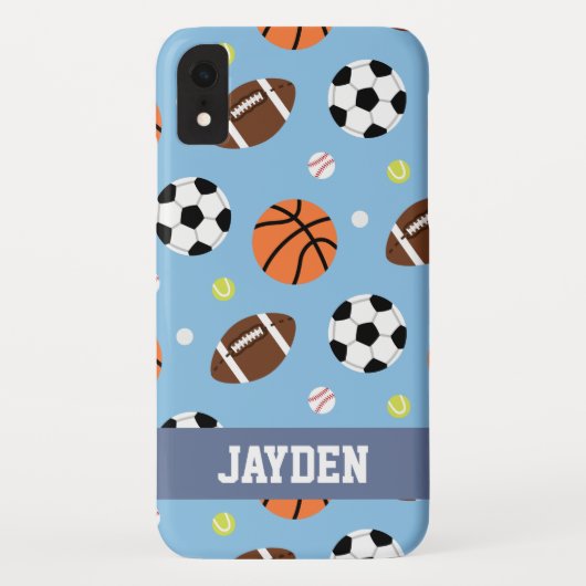 Bal Sport Thema Aangepast Patroon Case-Mate iPhone Case (Achterkant)