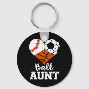 Bal Tante Honkbal Voetbal Basketbal Grappig Sport  Sleutelhanger