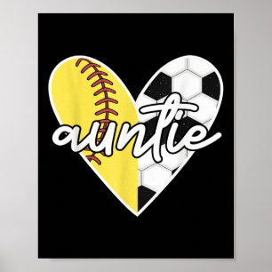 Bal Tante Softbal Voetbal Mama Speler Poster