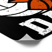 bal vader leuk volleybal basketbal vader poster (Hoek)