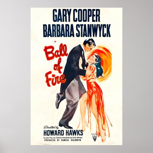 Bal van Vuur 1941 Film POSTER AFDRUK A5-A1 (Voorkant)