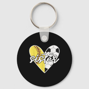 Bal Zus Softbal Voetbal Mama Speler Sleutelhanger