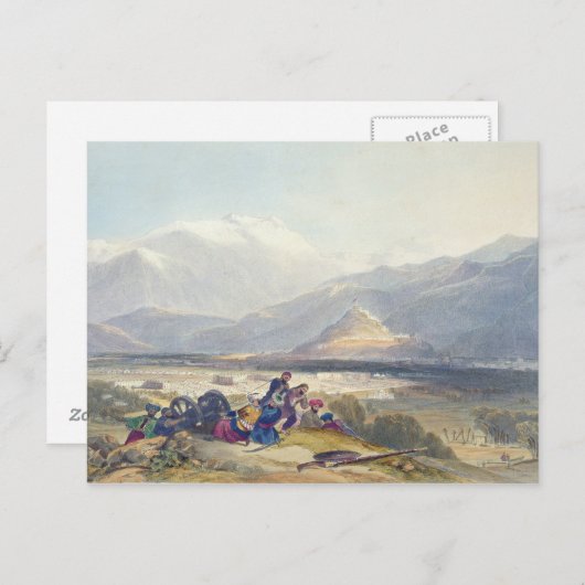 Bala Hissar en de stad Kabul met de Britse blik Briefkaart (Voorkant / Achterkant)
