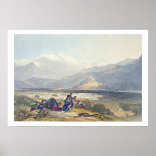 Bala Hissar en de stad Kabul met de Britse blik Poster