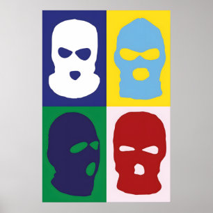 Balaclava Japanse Abstract Bauhaus Formule Modern Poster
