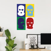 Balaclava Japanse Abstract Bauhaus Formule Modern Poster (Thuiskantoor)
