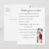 Balada para un loco Tango Lyrics Briefkaart (Voorkant / Achterkant)