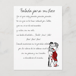 Balada para un loco Tango Lyrics Briefkaart