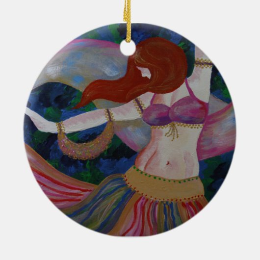 Baladi, Belly Dancer Beauful Art Ornament (Achterkant)