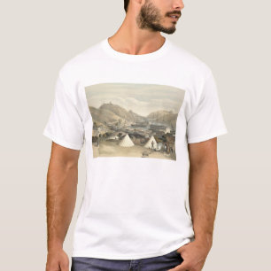Balaklava, die naar het Zee kijkt, bord van 't T-shirt