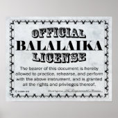 Balalaika-licentie Poster (Voorkant)