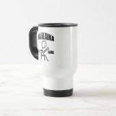 Balalaika Play Girl Travel Mug Reisbeker (Voorkant links)
