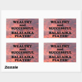 Balalaika Wealthy & Succesvolle rechthoekige Stick Sticker (Vel)