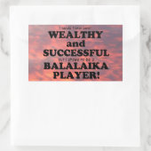 Balalaika Wealthy & Succesvolle rechthoekige Stick Sticker (Tas)