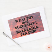 Balalaika Wealthy & Succesvolle rechthoekige Stick Sticker (Envelop)