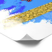 Balance Beam Gymnast Silhouet Poster (Hoek)