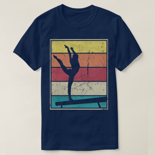 Balance Beam Gymnastics Girl T-shirt (Design voorkant)