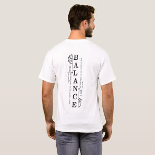 Balance Geest & Hart Typografie Citaat Kunst T-shirt