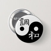 Balance & Harmony Yin yang Ronde Button 5,7 Cm (Voorkant /achterkant)
