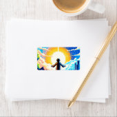 Balance of Worlds - Futuristische Pixel Art Tech Etiket (Insitu)