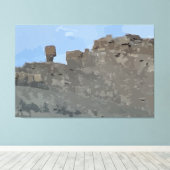 Balance Rock Stretted Canvas afdrukken (Insitu (Houten vloer))