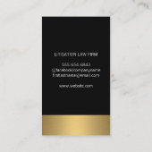 Balance Scales Gold Trim Visitekaartje (Achterkant)