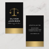 Balance Scales Gold Trim Visitekaartje (Voorkant / Achterkant)