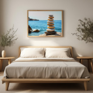 Balance Stones Zen Minimalistische Wandkunst Perfect Poster