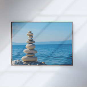 Balance Stones Zen Minimalistische Wandkunst Poster