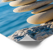 Balance Stones Zen Minimalistische Wandkunst Poster (Hoek)