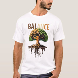 Balance Tree of Life Natuur Art Design T-shirt
