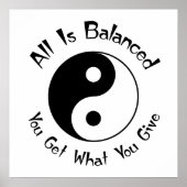 Balance Yin Yang Poster (Voorkant)