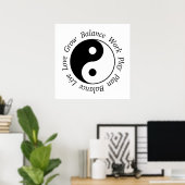 Balance Yin Yang Poster (Thuiskantoor)