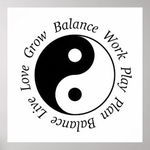 Balance Yin Yang Poster