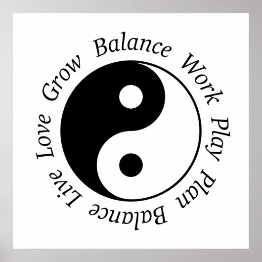 Balance Yin Yang Poster (Voorkant)